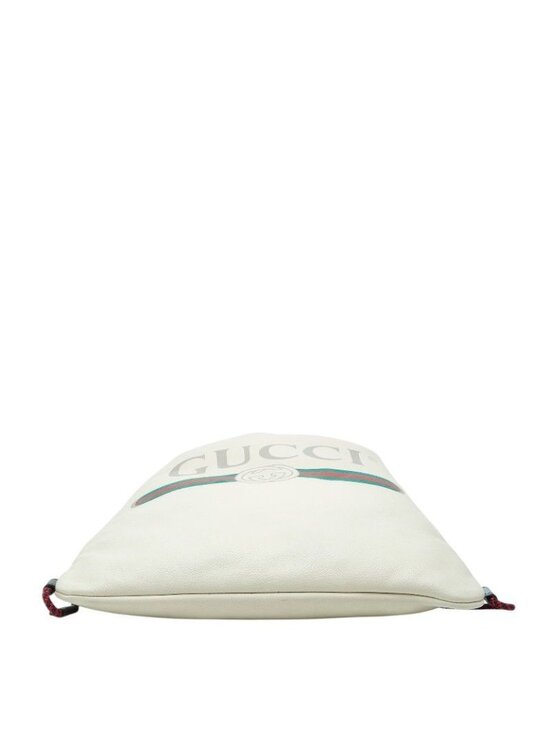 Gucci Sherry Line Drawstring Backpack Ivory Leather main image 8